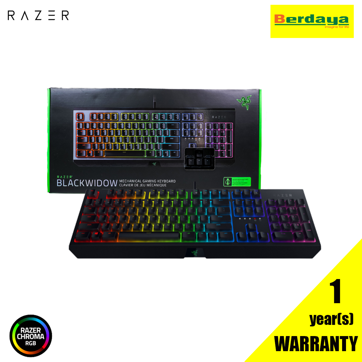 Razer RZ03-02860100-R3M1 BlackWidow 2019 Gaming Keyboard | Berdaya